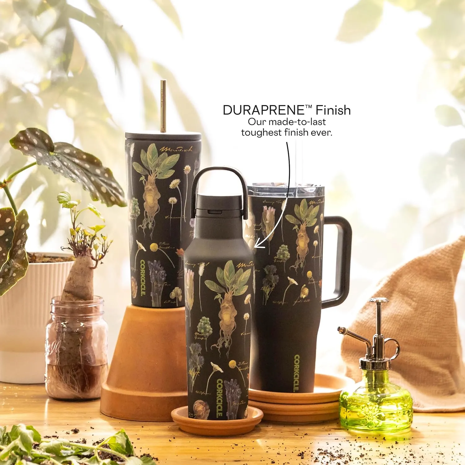 Corkcicle x Warner Brothers Harry Potter Herbology Sport Canteen Insulated Tumbler, 20 oz – Reusable Water Bottle - Cold for 25 Hours & Hot 12 Hours – Cupholder Friendly Tumbler with Screw-On Cap