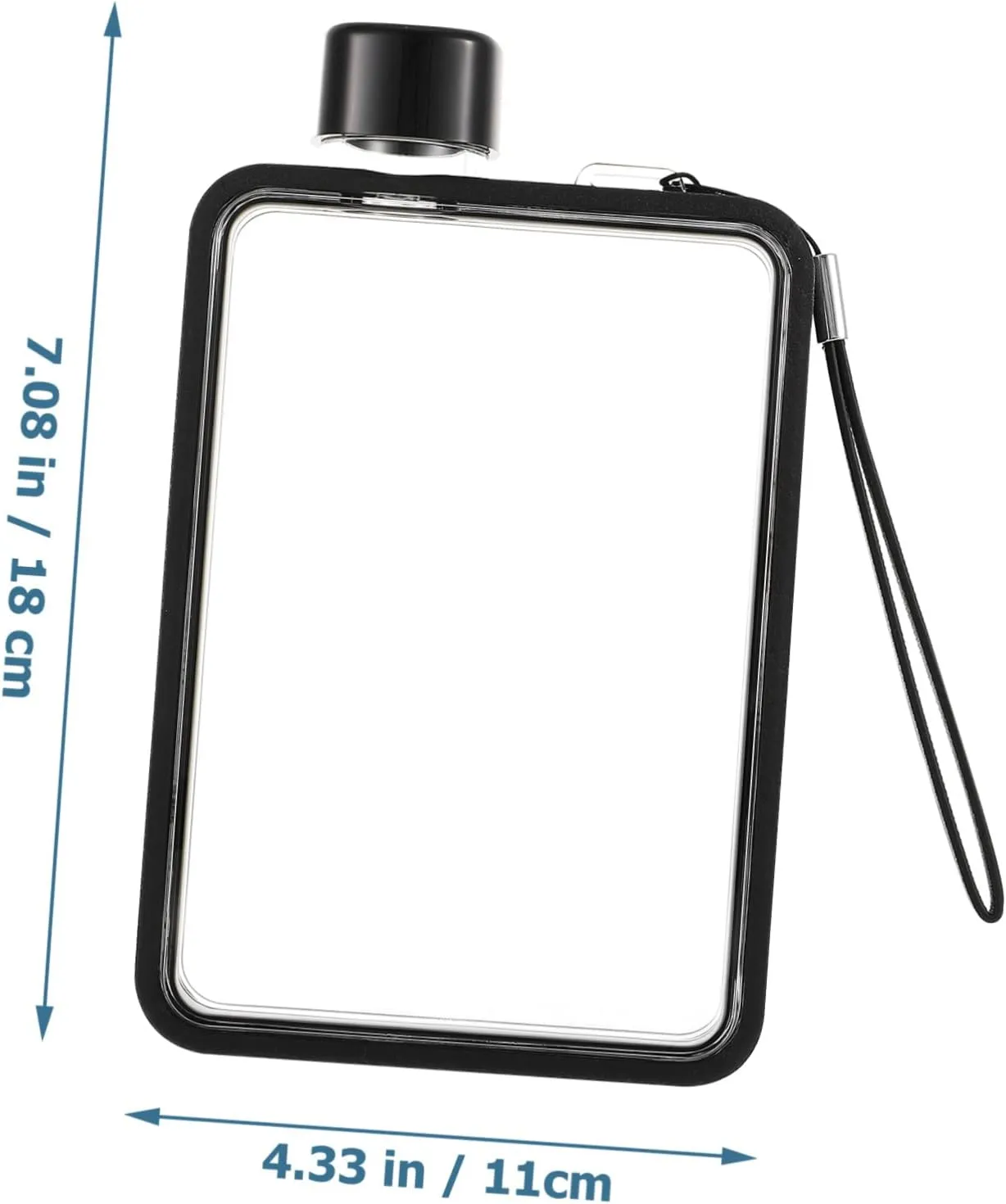 Crossbody Style Lightweight Water Bottle Collapsible Square Water Bottle for Outdoor