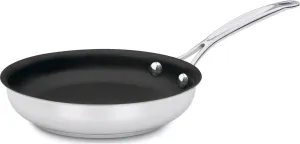 Cuisinart 722-18NS Chef's Classic Stainless Nonstick 7-Inch Open Skillet, Silver