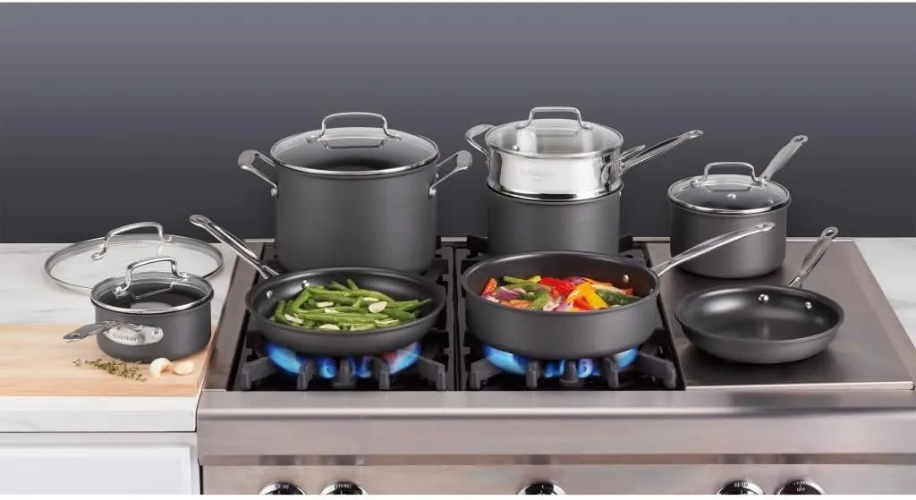 Cuisinart Chef's Classic Nonstick Hard Anodized Cookware 13 Piece Set, 66-13