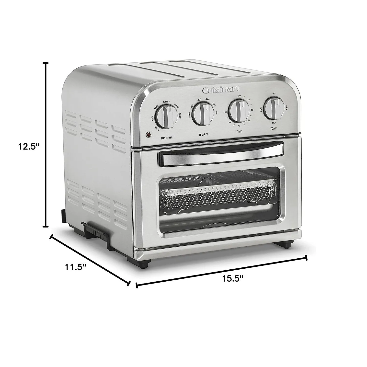 Cuisinart TOA-28FR Compact Convection Toaster Oven Airfryer, Stainless Steel, Refurbished