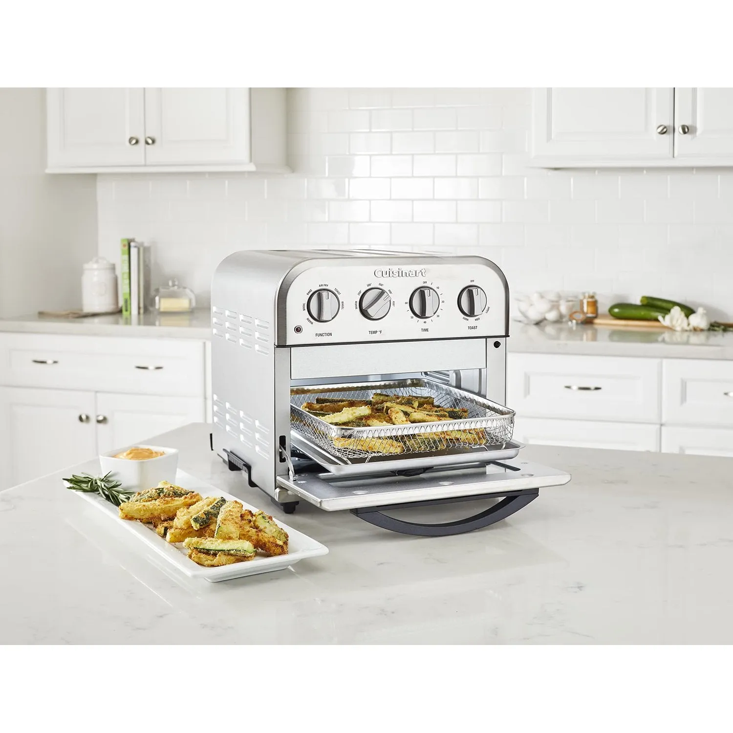 Cuisinart TOA-28FR Compact Convection Toaster Oven Airfryer, Stainless Steel, Refurbished