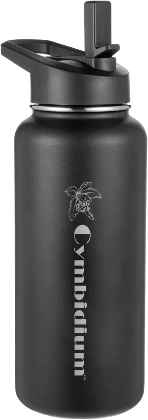 Cymbidium 32 oz Insulated Water Bottle (2 Pack) - Stainless Steel Flask, BPA Free, Leak Proof