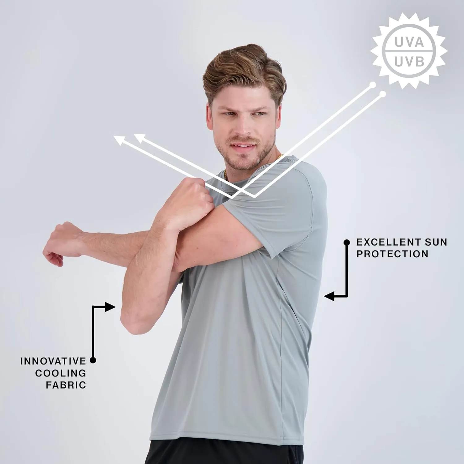 Denali Men’s Teaser UPF 50  Short Sleeve T-Shirt, UV Protection, Quick Dry Shirt for Outdoor Sports and Activities