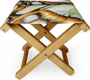 Deny Designs Folding Stool, Emanuela Carratoni Butterfly Texture