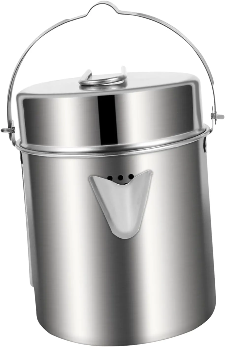 Detachable Handle Pots Pans for Camping Stainless Steel Pot Compact Design