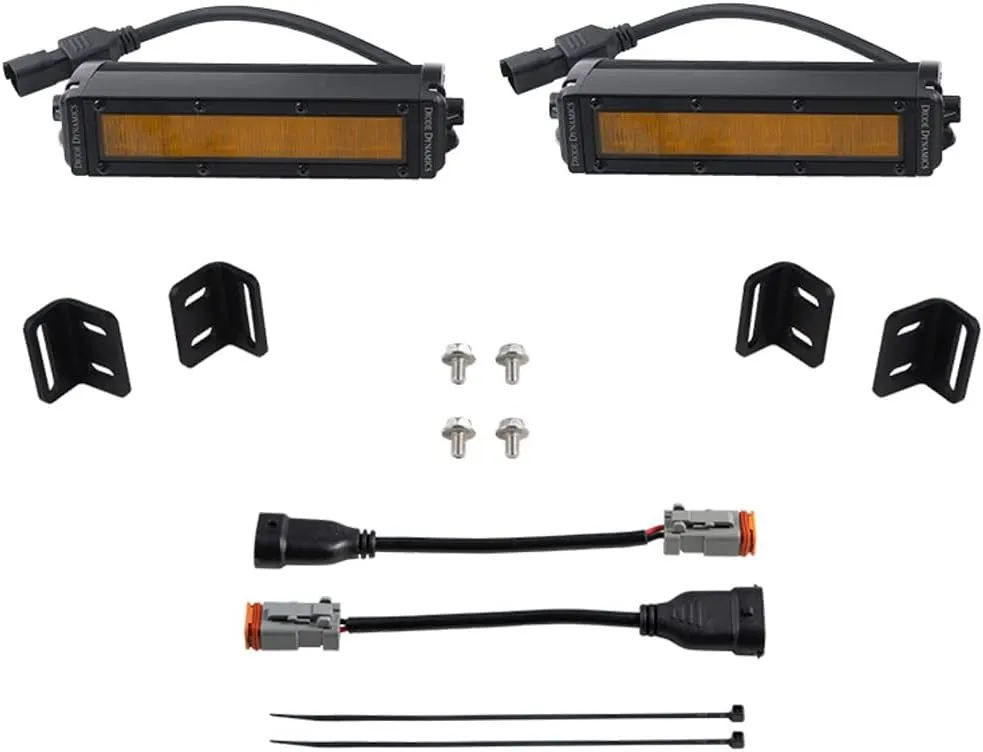 Diode Dynamics SS6 LED Fog Light Kit compatible with Toyota Tundra 2022-2025, Amber