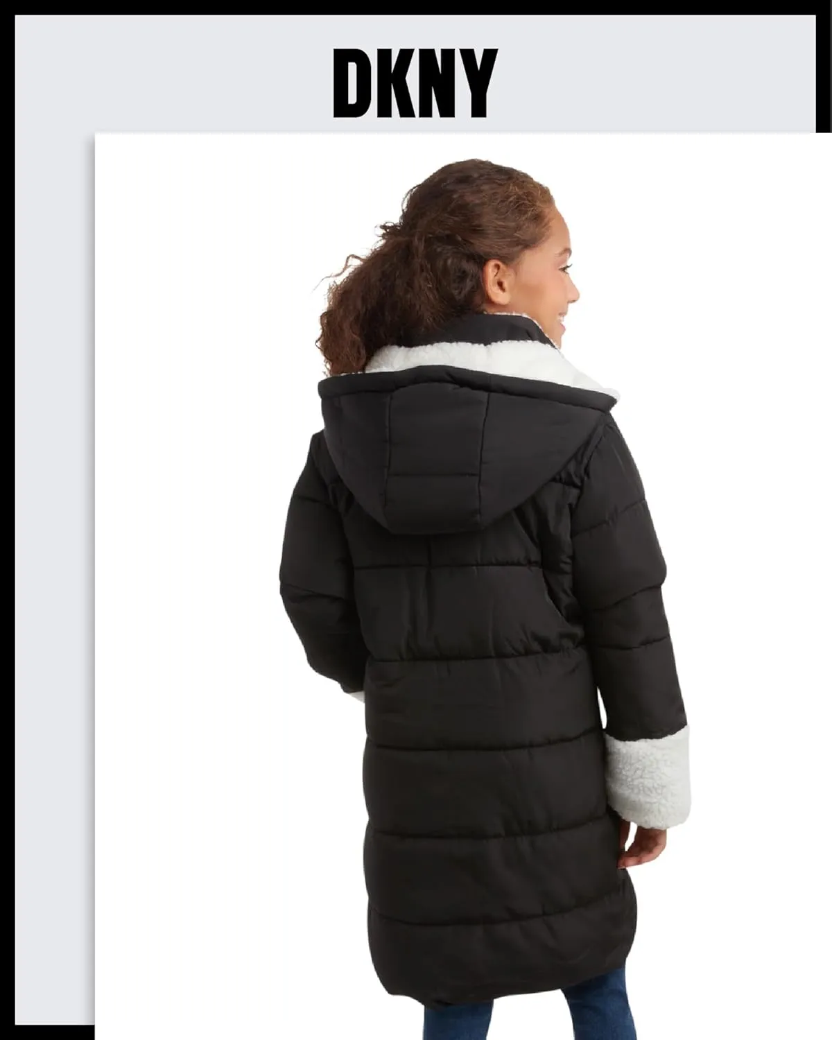 DKNY Girls’ Winter Jacket – Full Length Heavyweight Quilted Puffer Parka – Insulated Water Resistant Coat for Girls (7-16)