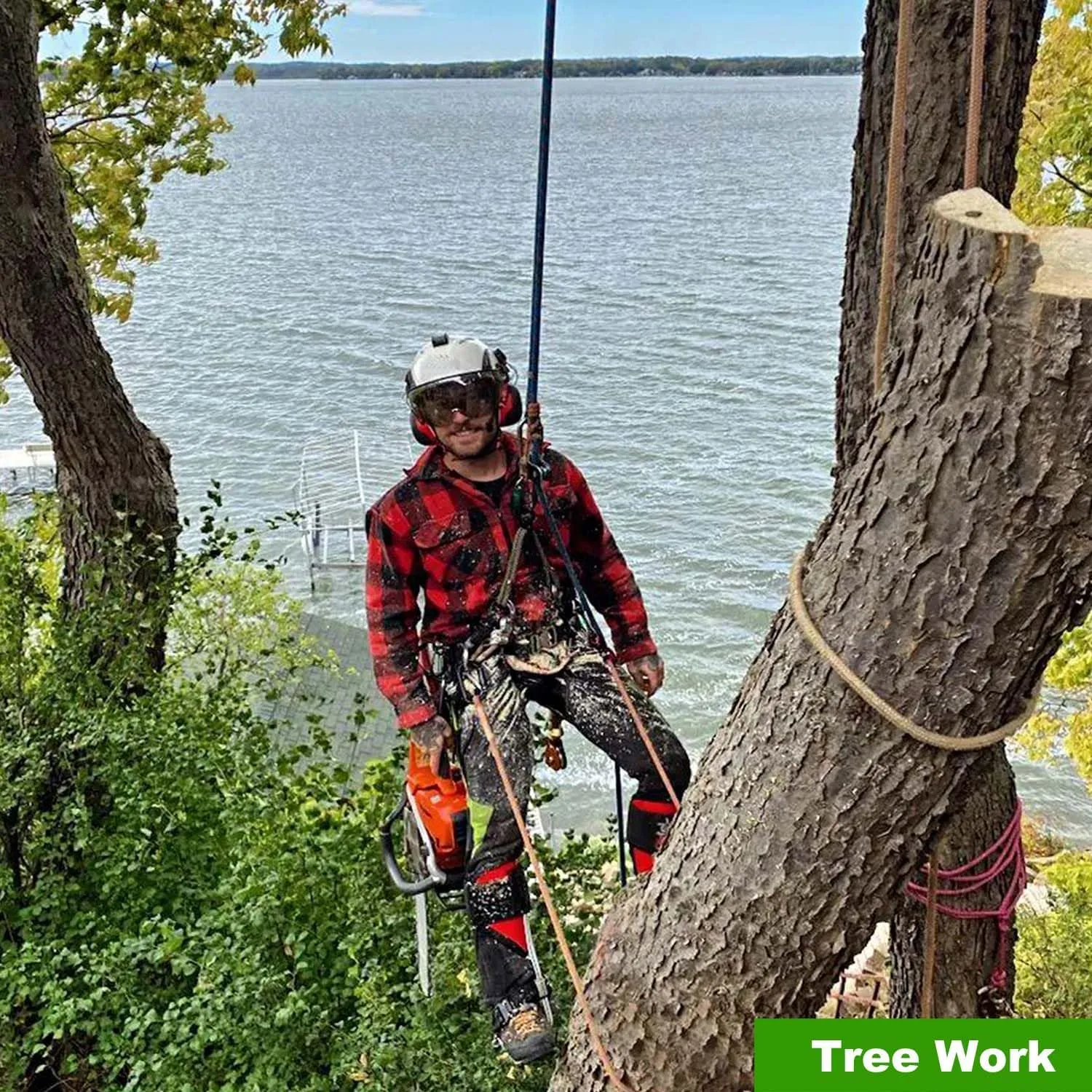 Double Braided Polyester Rope (1/2 in x 100 ft) Strong Arborist Rigging Rope 48 Strands for Tree Work Climbing Pulling Sailing, Black