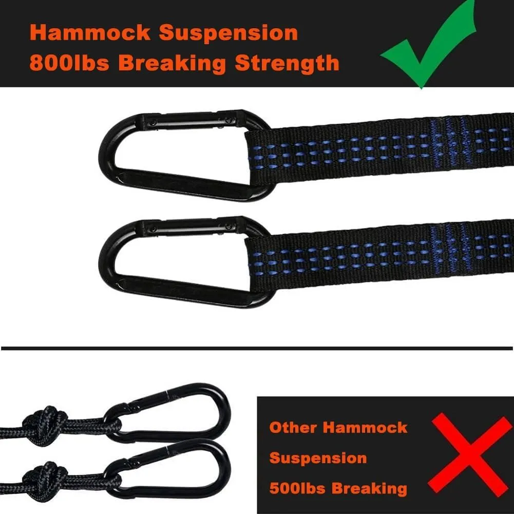 Double Hammock,mosquito Net Camping,Comfortable and Breathable, Easy to Carry, Made of Nylon, 118 Inches Long, Multi-scenario Hammock for Camping and Gardening(Orange,300X200CM)