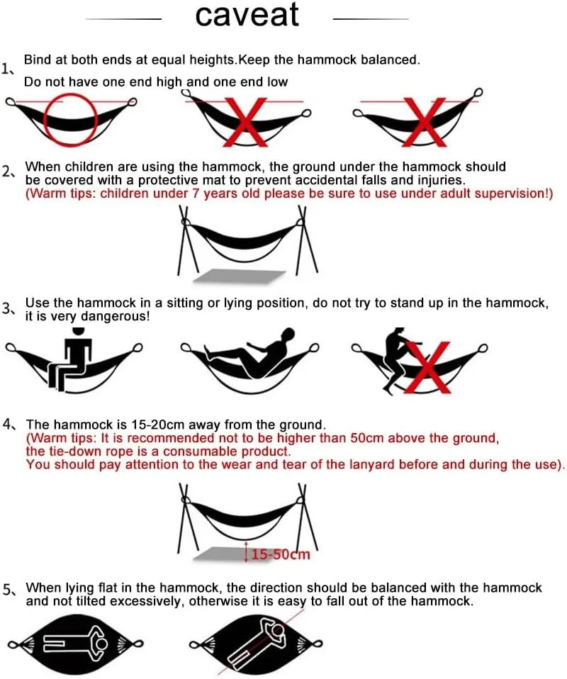 Double Hammock,mosquito Net Camping,Comfortable and Breathable, Easy to Carry, Made of Nylon, 118 Inches Long, Multi-scenario Hammock for Camping and Gardening(Orange,300X200CM)