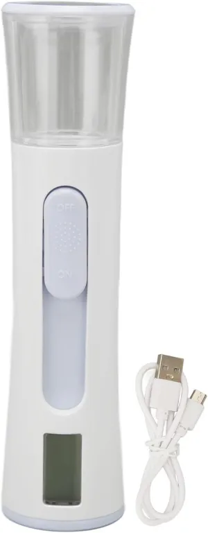 Double Headed Nano Facial Steamer, Cool Mist Face Steamer with 2 Spray Nozzle and LCD Screen Display, Portable Mini Cool Face Mist Steamer for Skin Care, Daily Makeup