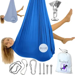 Double Layer Reversible Sensory Swing| Outdoor and Indoor Swing For Kids and Adults Up to 260 lbs | Autism Cocoon Swing | Kids Sensory Swing