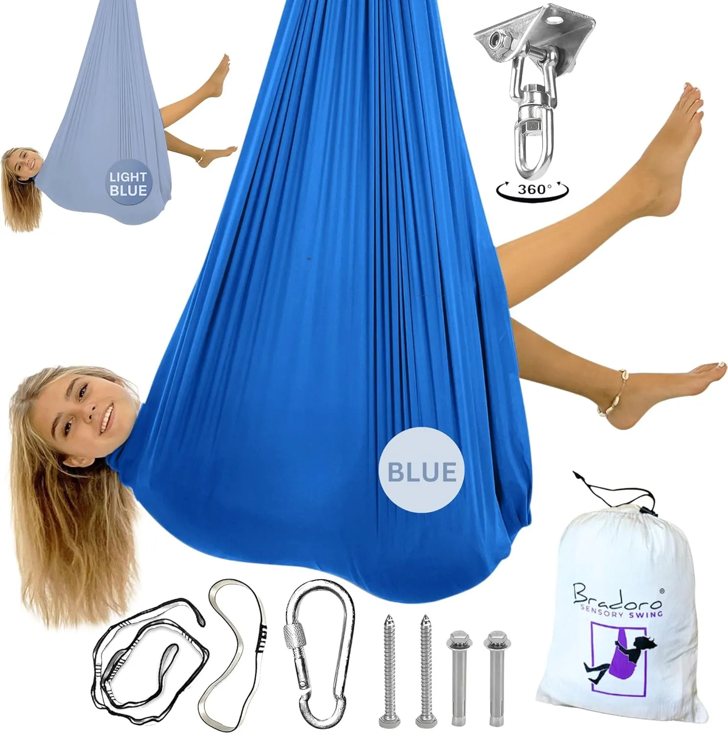 Double Layer Reversible Sensory Swing| Outdoor and Indoor Swing For Kids and Adults Up to 260 lbs | Autism Cocoon Swing | Kids Sensory Swing