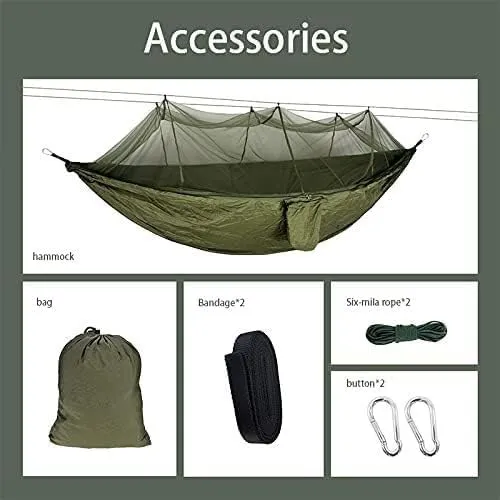 Double Nylon Anti-Mosquito Umbrella Cloth Hammock Outdoor Camping Swing Portable Sleep Hammock (Color : C)