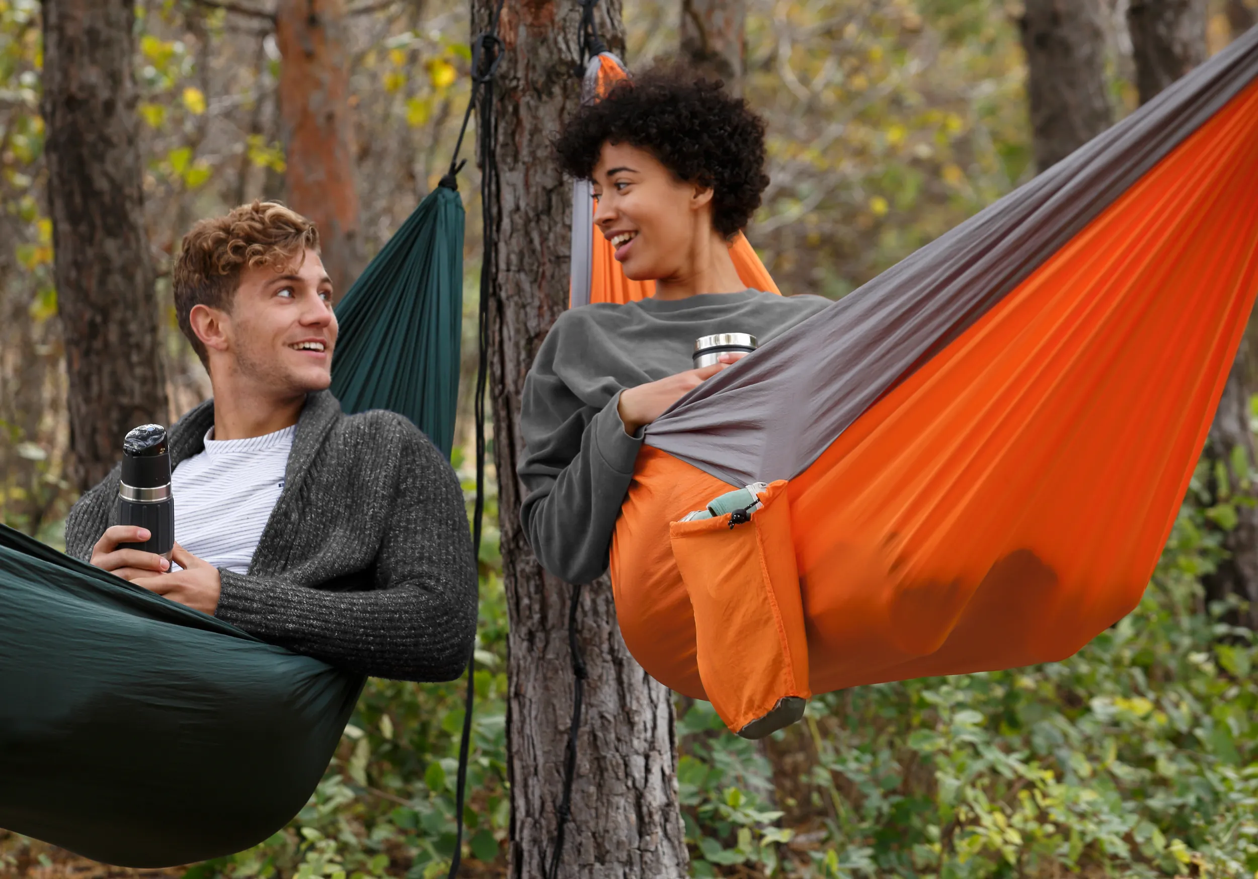 Double Parachute Hammock - Orange