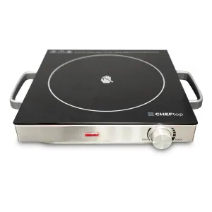 DrinkPod Hot Plate Electric Single Burner 1500W Portable Burner for Cooking with Adjustable Temperature & Stay Cool Handles, Stainless Steel Easy To Clean, Non-Slip Rubber Feet, Compatible for All Cookwares