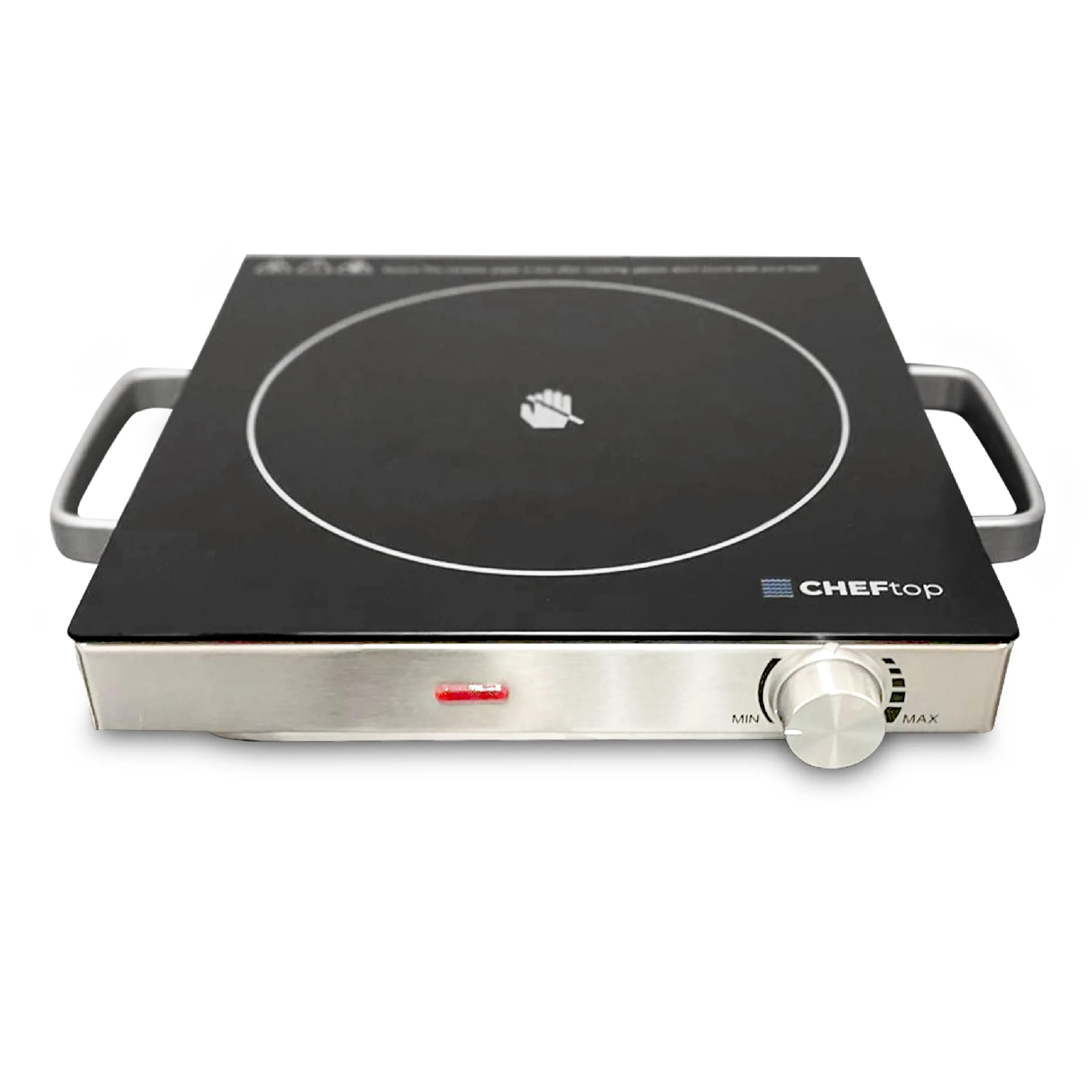 DrinkPod Hot Plate Electric Single Burner 1500W Portable Burner for Cooking with Adjustable Temperature & Stay Cool Handles, Stainless Steel Easy To Clean, Non-Slip Rubber Feet, Compatible for All Cookwares