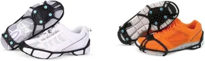 Due North Everyday G3 Ice Cleat for Walking and Running on Snow and Ice (1 Pair) & Everyday Pro Ice Cleats for Walking on Ice and Snow - 12 Replaceable Ice Diamond Spikes (1Pair)