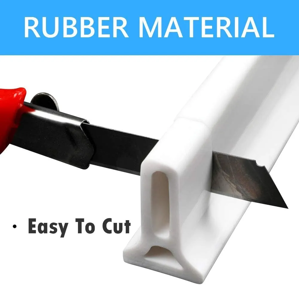 Duzzy 67 Inch Collapsible Shower Water Dam Shower Stopper Barrier and Retention System and Keeps Water Inside Threshold Dry and Wet Separation Suitable for Bathroom and Kitchen