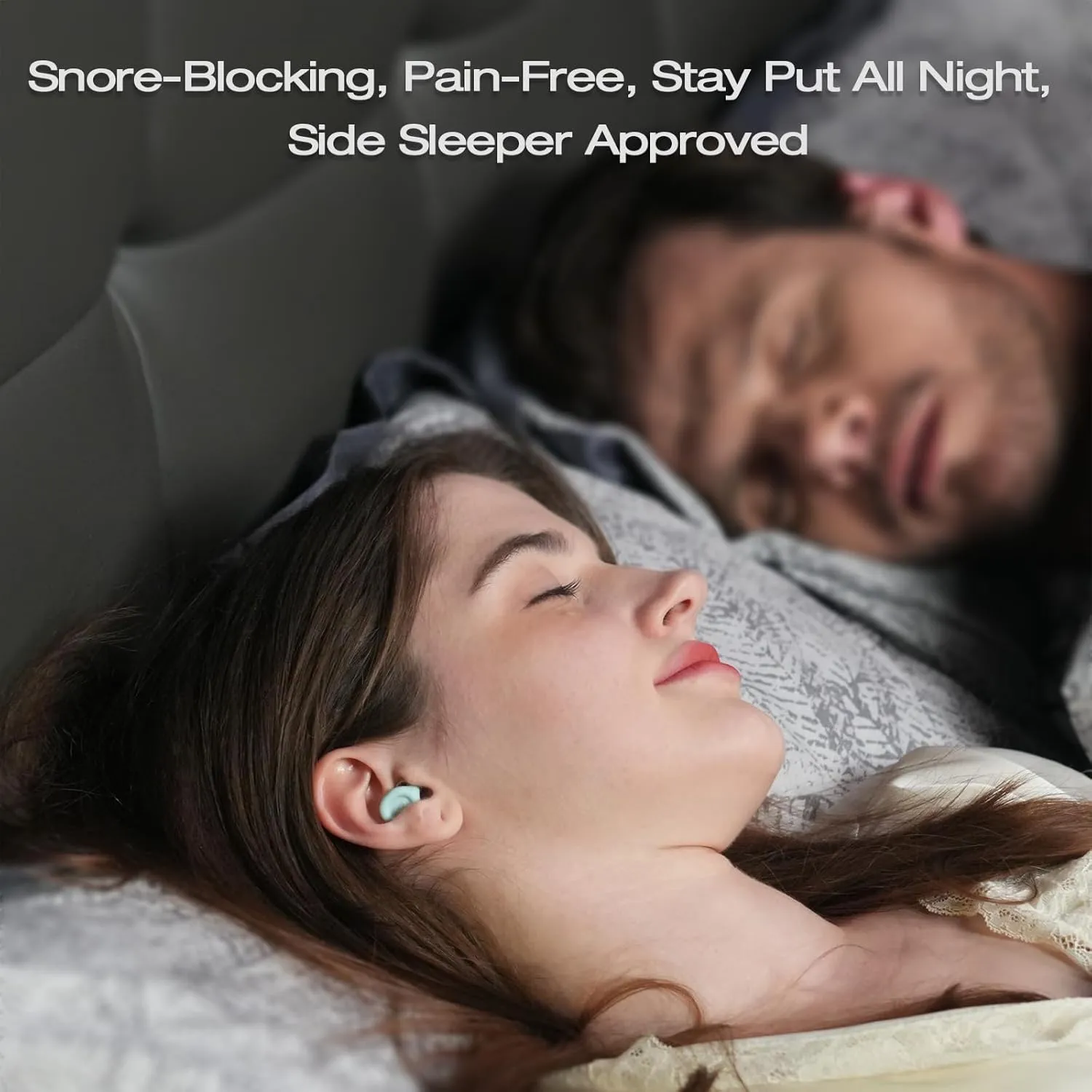 Ear Plugs for Sleep, Noise Cancelling Earplugs for Side Sleepers, Ultra-Soft, Pain-Free, Stay Put All Night, 26dB (SNR) Noise Reduction Earbuds for Focus,Travel,Tinnitus Relief & Ringing Ears