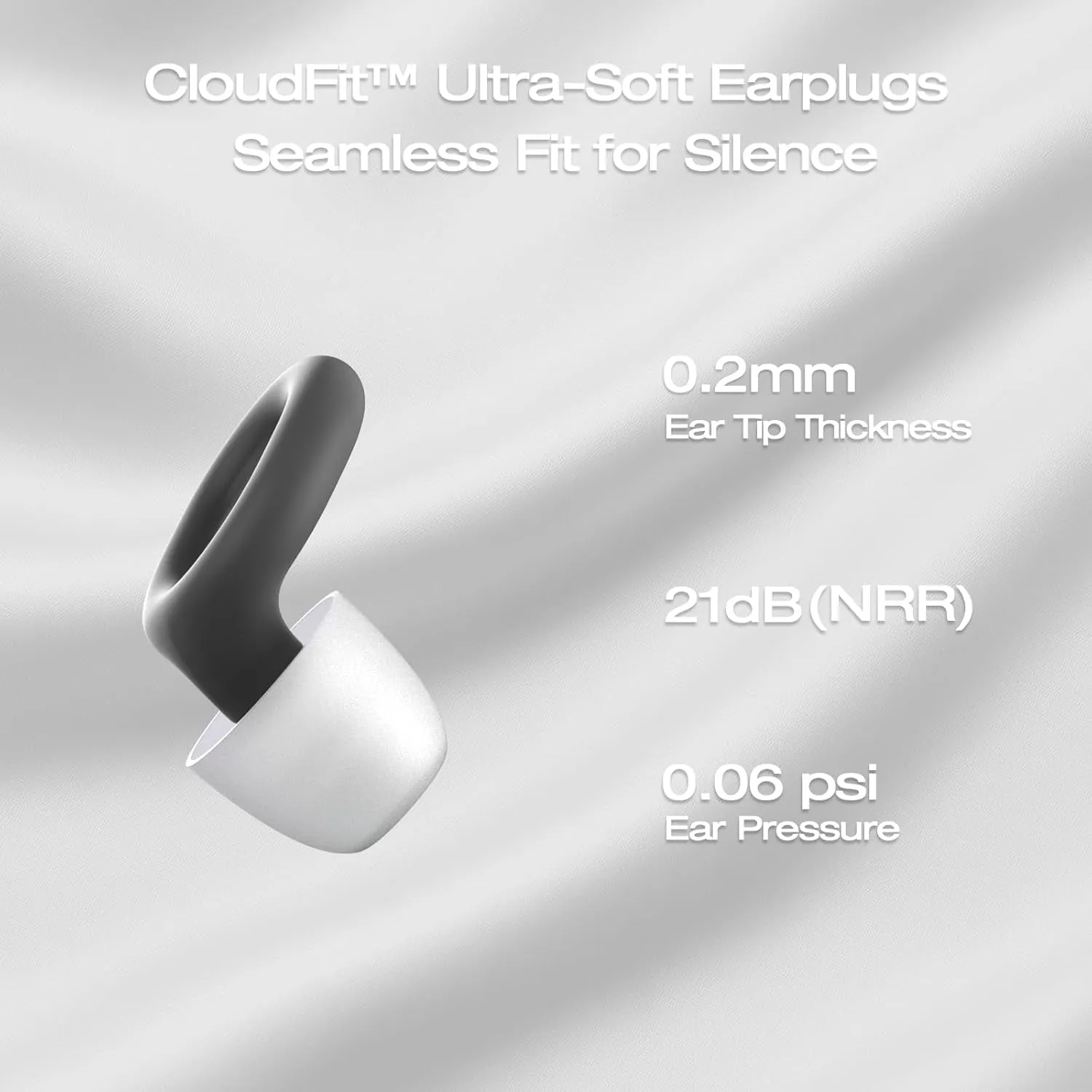 Ear Plugs for Sleep, Noise Cancelling Earplugs for Side Sleepers, Ultra-Soft, Pain-Free, Stay Put All Night, 26dB (SNR) Noise Reduction Earbuds for Focus,Travel,Tinnitus Relief & Ringing Ears
