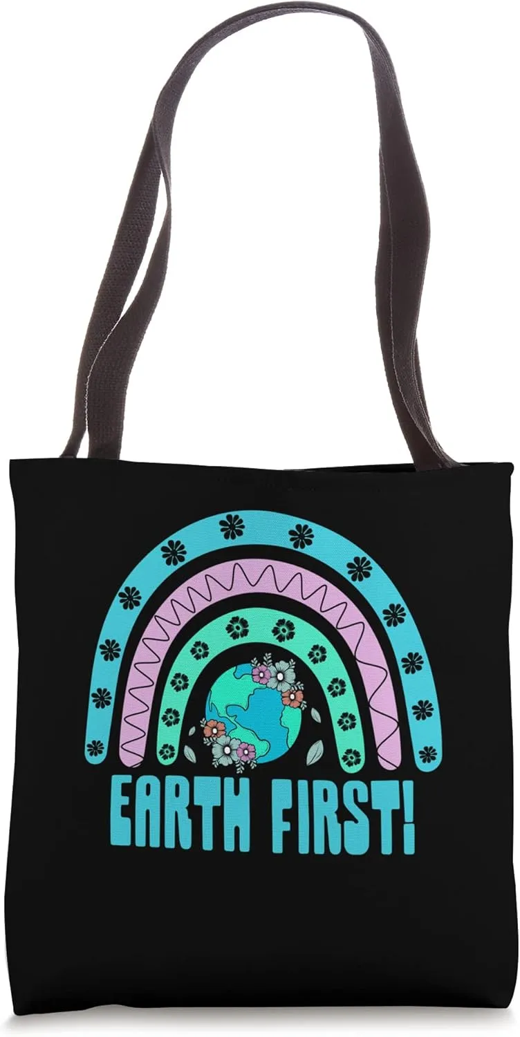 Earth First Sustainable Nature Lover Zero Waste Tote Bag