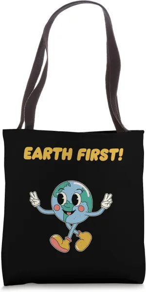 Earth First Sustainable Nature Lover Zero Waste Tote Bag