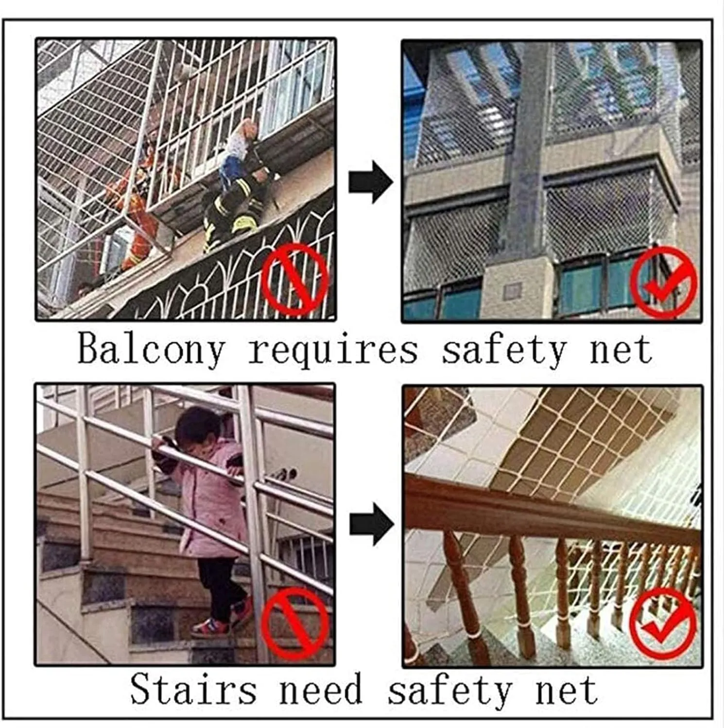 EkiDaz HXRW Rope Net Climbing Net for Kids Stairway Safety Net Truck Trailer Heavy Duty Cargo Net Outdoor Rope Net Playground Sets for Backyards (Size : 2 * 5m(6.6 * 15.15ft))
