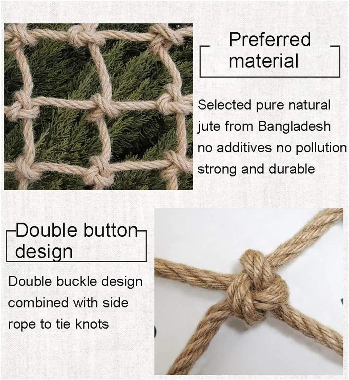 EkiDaz HXRW Rope Net Climbing Net for Kids Stairway Safety Net Truck Trailer Heavy Duty Cargo Net Outdoor Rope Net Playground Sets for Backyards (Size : 2 * 5m(6.6 * 15.15ft))