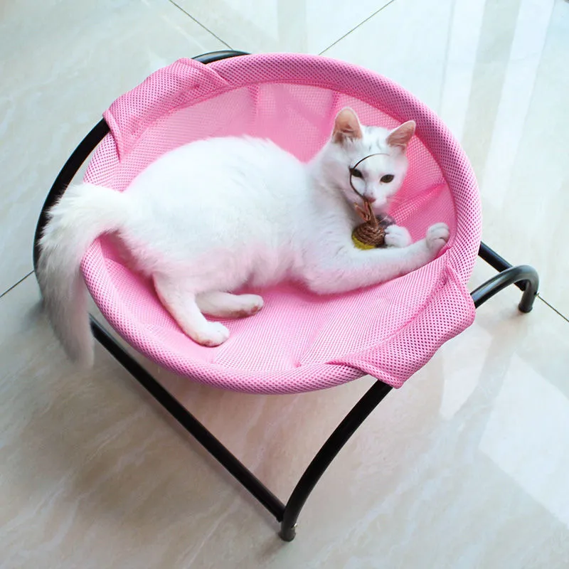 Elevated Cat Bed Hammock - Breathable & Moisture-Proof Pet Cot for Small Dogs and Cats