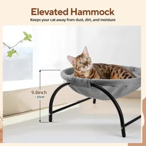 Elevated Cat Bed Hammock - Breathable & Moisture-Proof Pet Cot for Small Dogs and Cats