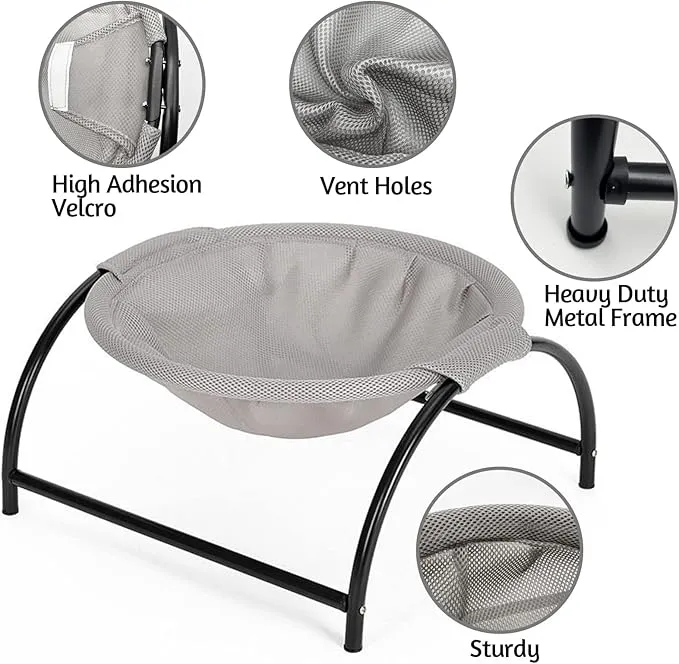 Elevated Cat Bed Hammock - Breathable & Moisture-Proof Pet Cot for Small Dogs and Cats