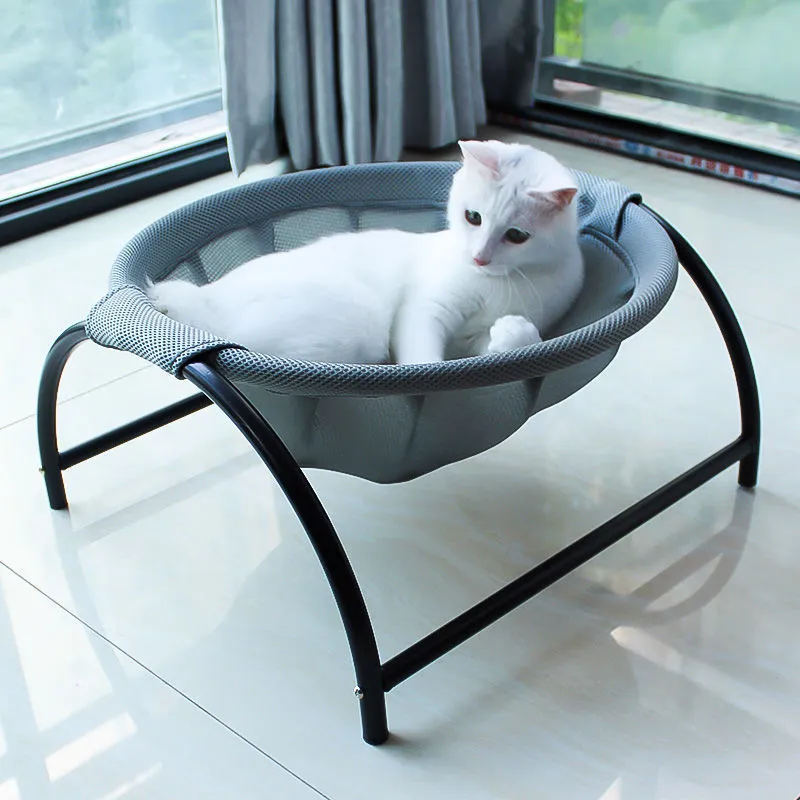 Elevated Cat Bed Hammock - Breathable & Moisture-Proof Pet Cot for Small Dogs and Cats