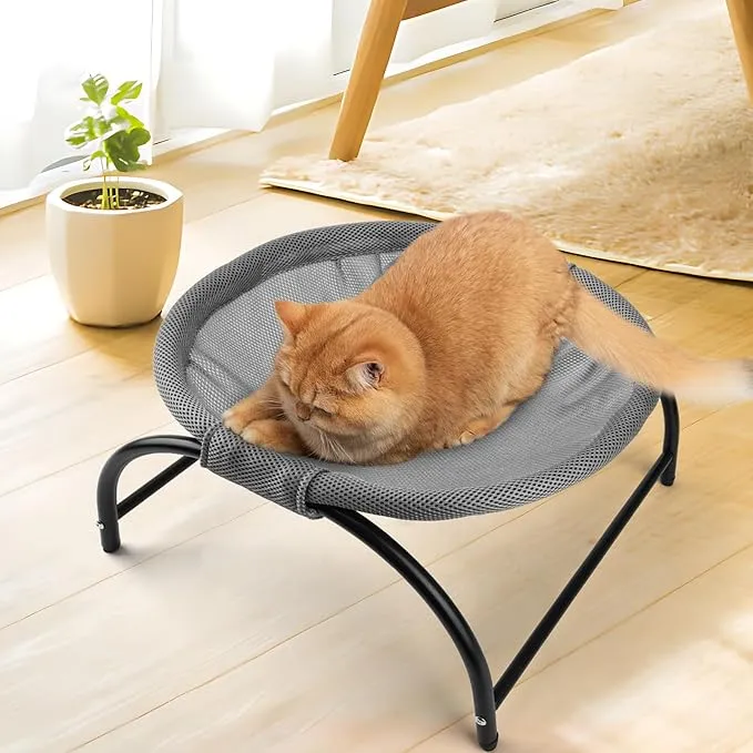 Elevated Cat Bed Hammock - Breathable & Moisture-Proof Pet Cot for Small Dogs and Cats
