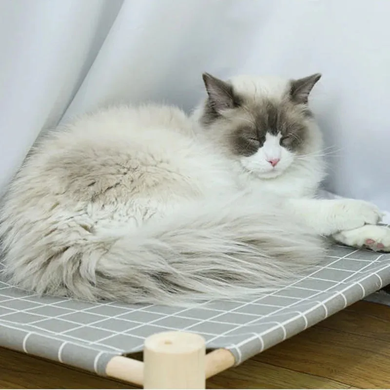 Elevated Wooden Hammock for Pets