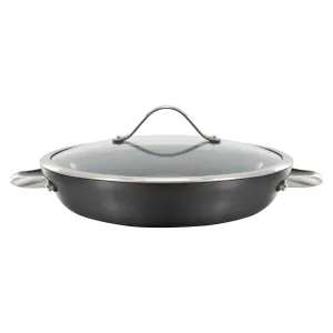 Elite Hard-Anodized Nonstick 12-Inch Everyday Pan with Glass Lid