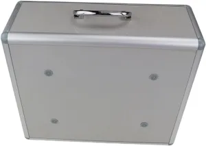 Emergency Medicine Kit Portable Handheld Storage Container Wall Mountable First Aid Box Silver Safe Lock Triple Compartment Design for Home Travel
