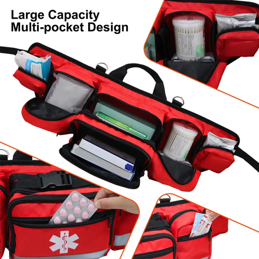 Empty Rescue Waist Bag - First Aid Organizer for Camping and Travel