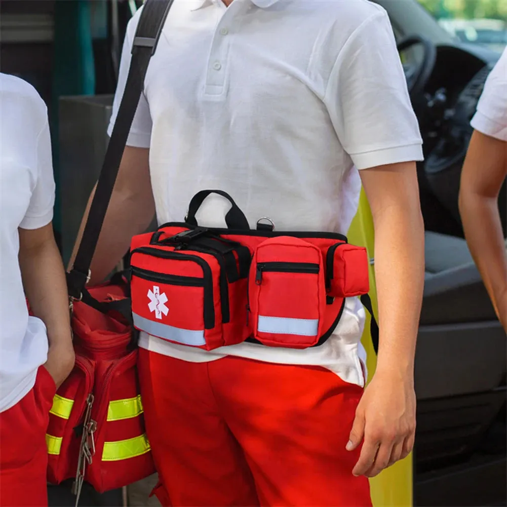Empty Rescue Waist Bag - First Aid Organizer for Camping and Travel