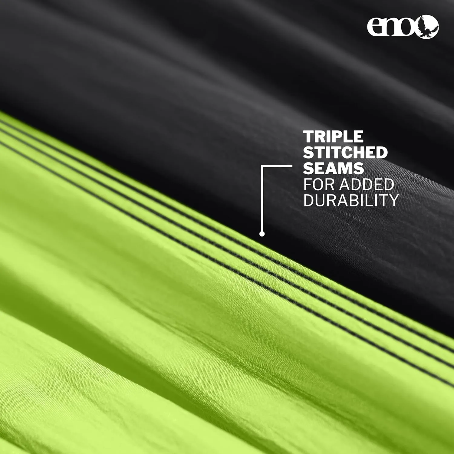 ENO DoubleNest Hammock - Lightweight, Portable, 1 to 2 Person Hammock - for Camping, Hiking, Backpacking, Travel, a Festival, or The Beach - Chartreuse/Black/Royal