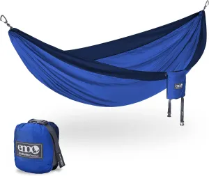 ENO, Eagles Nest Outfitters DoubleNest Lightweight Camping Hammock, 1 to 2 Person, Royal/Navy