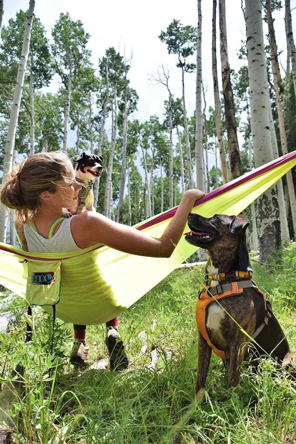 ENO SingleNest Hammock - Lightweight, 1 Person Portable Hammock - for Camping, Hiking, Backpacking, Travel, a Festival, or The Beach - Grey/Seafoam