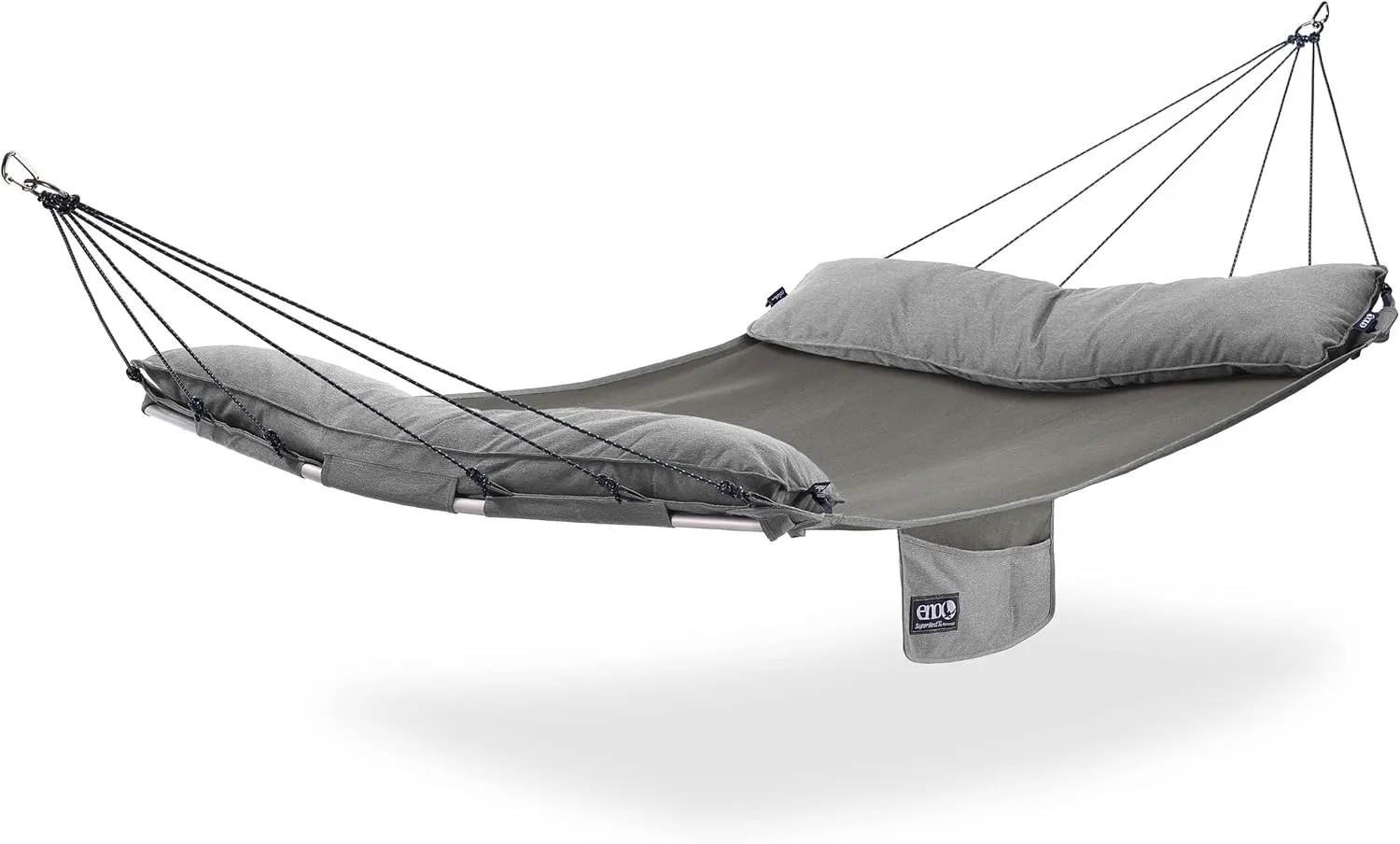 ENO SuperNest SL Hammock - 1 to 2 Person Backyard Hammock - Outdoor Patio Furniture for Backyard, Lawn, or Balcony - Pebble Grey