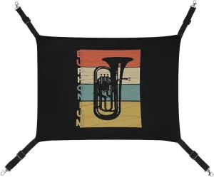 Euphonium Cat Hanging Hammock Soft Breathable Pet Cage Dog Hammock with Adjustable Straps and Metal Hooks, style, 202403255
