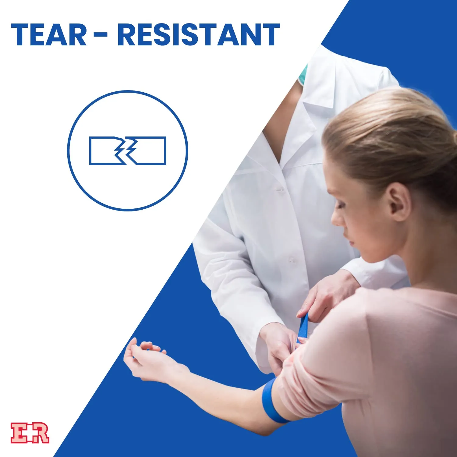 Ever Ready First Aid Disposable Tourniquets – 250 Pack, Latex-Free First Aid Nursing Supplies, 1” Wide by 18" Long Anti-Tear Single Use Tourniquets for Travel and Home Use