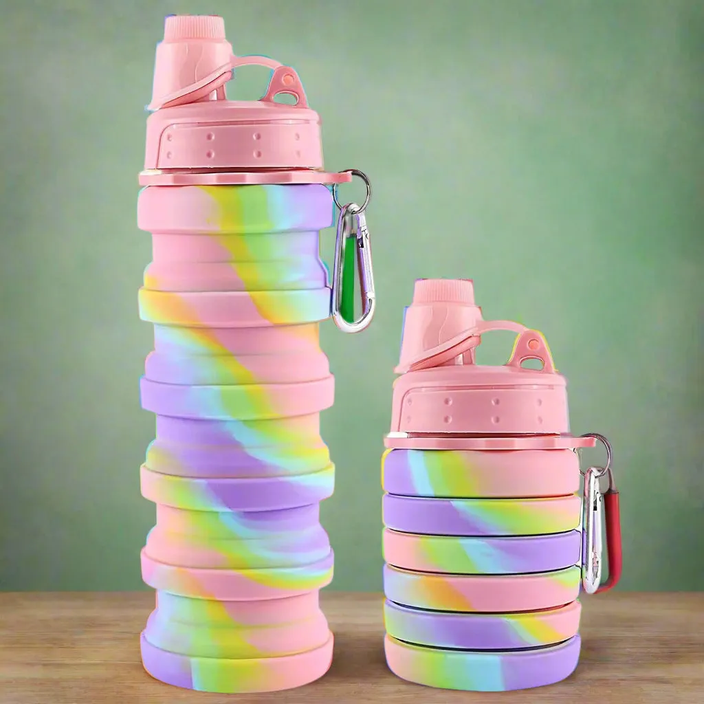 Expandable Silicon Water Bottle - Multicolor