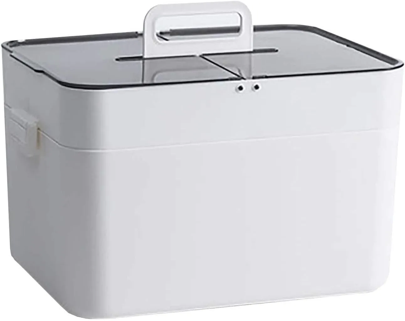 Extra Large Capacity Family First Aid Kit Box, Two-Layer Medical Storage Box for Medicine, Household & Outdoor Use, 11.2"x8.2"x8.2", White