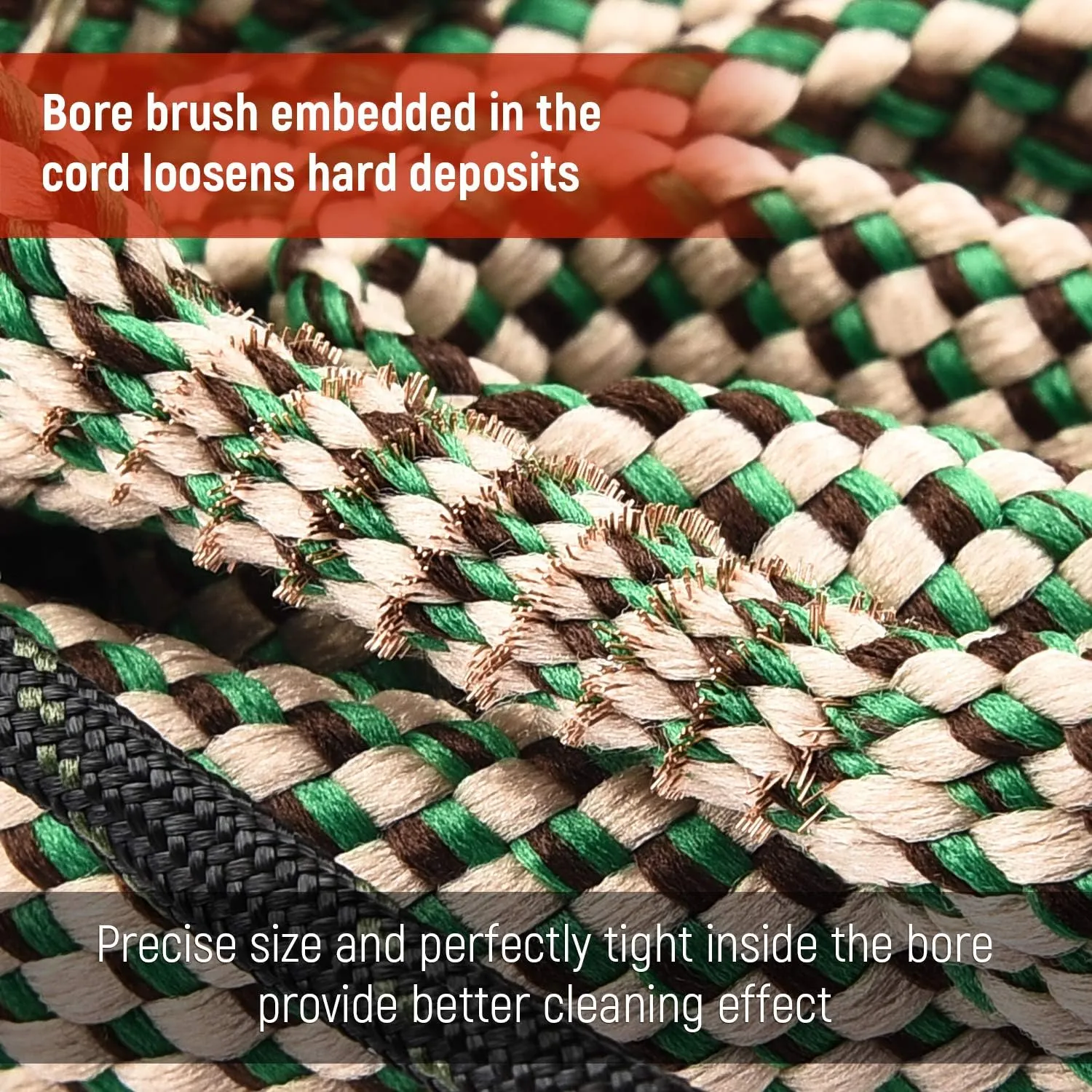 EZshoot Bore Cleaner, Gun Cleaner for .223 5.56mm/.22/9mm/.380/12 GA/.30/.308/.44 Cal and Others More Calibers, Reusable and Compact Bore Cleaner