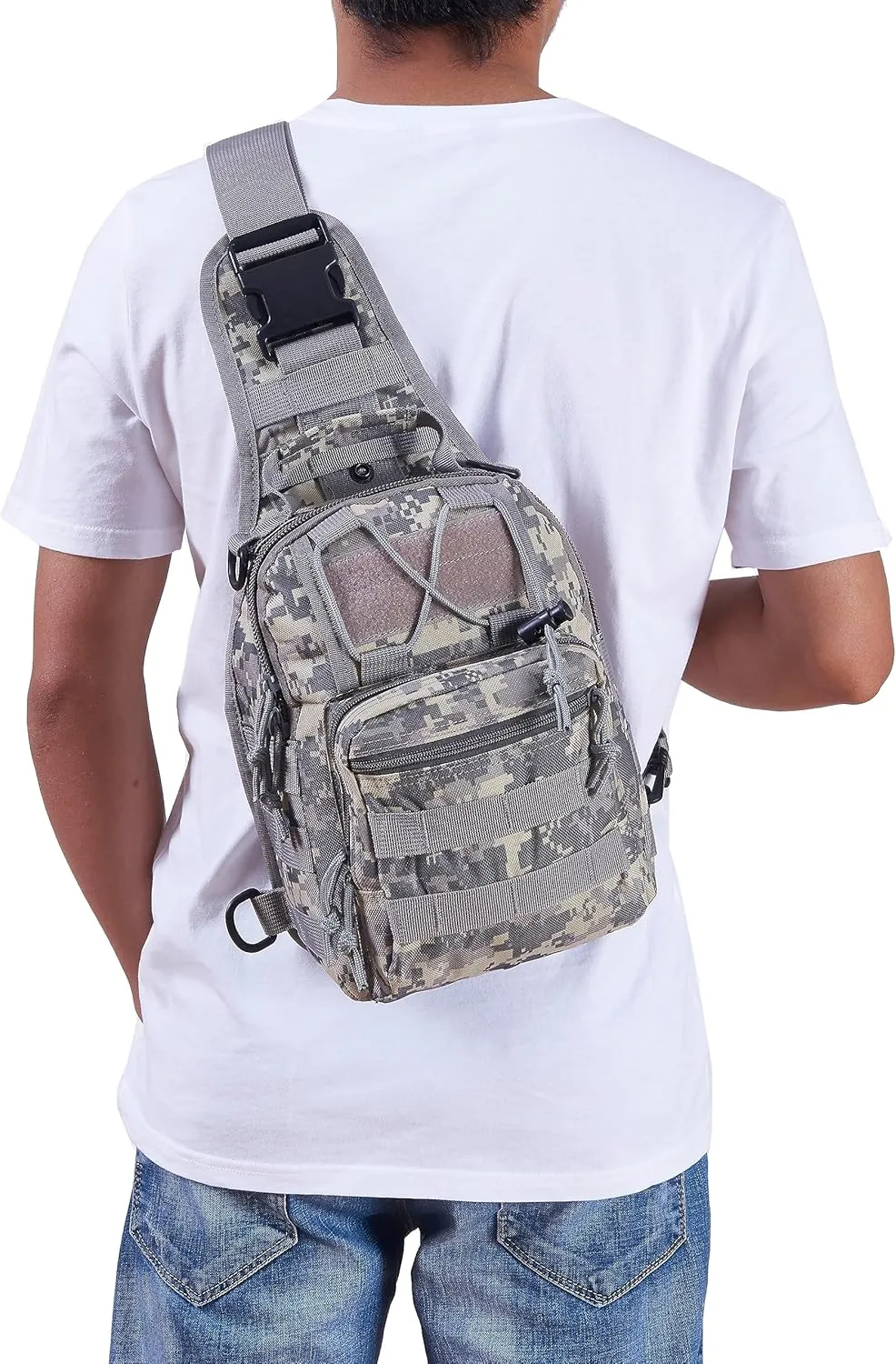 FAMI Outdoor Tactical Bag Backpack, Military Sport Bag Pack Sling Shoulder Backpack Tactical Satchel for Every Day Carry (ACU)
